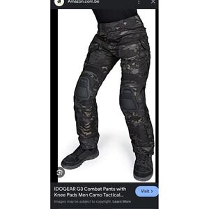 IDOGEAR Men's G3 Combat Pants Knee Pads Camo Tactical Cargo Pants Size 30W